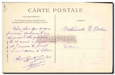 Cieśnienie "Vergniaud" — Marynarka Narodowa — wydawca ELD, n° 1258 — Rewers