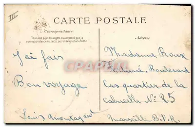 O "VERGNAUD" — Couraçado de Esquadra — Editor EID, n° 1258 — Verso