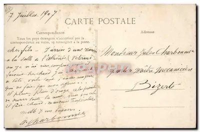 Bordeaux — Couraçado "Vérité" após seu lançamento em 28 de Maio de 1907 — Editor Dony — Verso