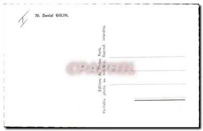 Daniel GELIN — portret — Éditions du Globe, nr 70 — Rewers