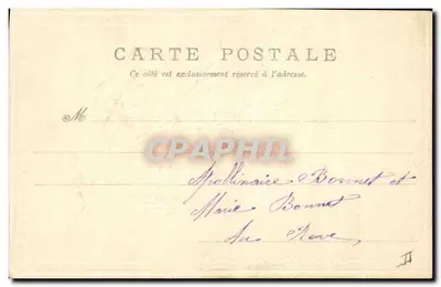 Flores e espigas — Desejos de felicidade — Carte postale — Verso