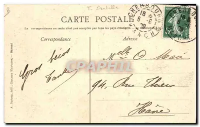 Dentadeira com o boné redondo — Normandia — A.D. n°62 — Verso