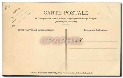 As Dentellieres do Velay — Coleção da Câmara Sindical — editada por Margerit-Bremond — Verso