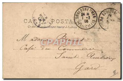 Danseurs espagnols — scène de spectacle — éditeur A.S. n° IV — Verso