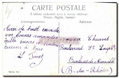 Ptaki na parasolku — Lucienne Torret — seria 690 — Rewers