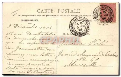 Réséda — Le tue qualità superano i tuoi charm — Linguaggio dei Fiori — Editore A. Besset, Marsiglia — Verso