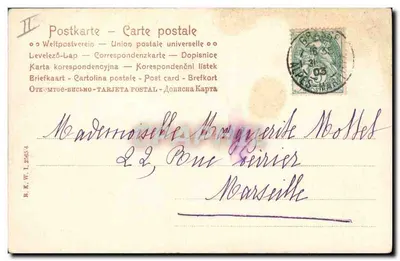 Ano 1904 — Festa de Fim de Ano — editor desconhecido, número de série não visível — Verso
