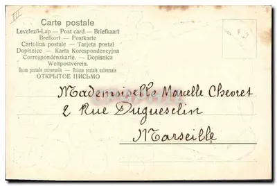 Buen Año 1905 — decoración de tréboles — editor no visible — Reverso