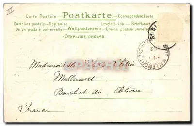 Reloj de Navidad — Vier Gütlich im neuen 1902 Jahre — editor no visible — Reverso
