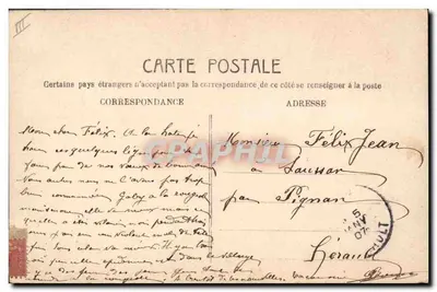 1907 — Felicidad y Salud — M.F. París — Reverso