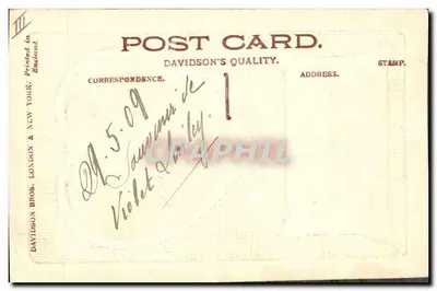 젊은 여성 — 심장 모양 프레임 안의 초상 — Davidsons Quality — 뒷면