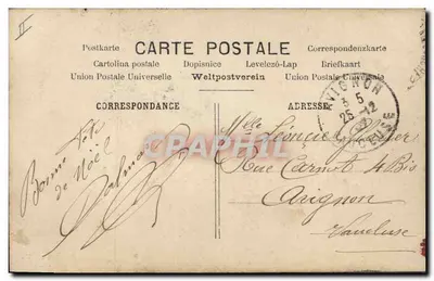 Festa de Natal — 25 de dezembro de 1907 — Cliché Fleurmont — Verso
