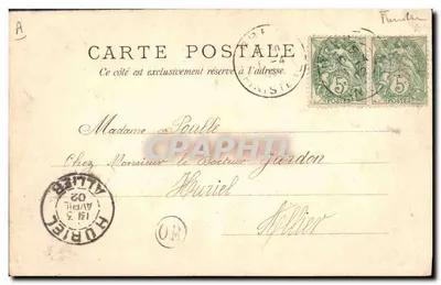 Dzieci i Kobiety z Châteaulin i Saint-Nic, Ubrania Festiwalowe — Zbiór VILLARD, Quimper, nr 1199 — Rewers