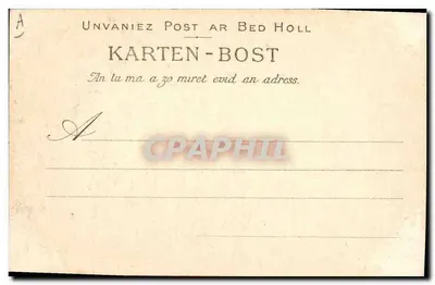 Młoda kobieta z Hennebont — Ubranie na Festyn (Studium kapeluszy Bretanii) — Kolekcja Villard, Quimper — Rewers