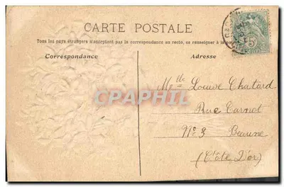 Bouquet de fleurs — Karta pocztowa — Wydawca nie widoczny — Rewers