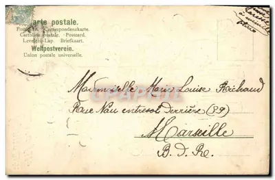 Bouquet de violettes — Bonne fête — éditeur Levezeo-Lap, n° de série non visible — Verso
