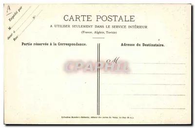 Le Puy — vista panorâmica — Chambre Syndicale de la Dentelle du Puy — Verso