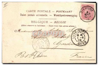 Dentellière Vlaamse — Dixmude — uitgever Dixmude, serie-nummer niet zichtbaar — Achterkant