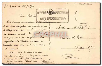 Bruges - Dentellistas trabalhando — editor Thill, série III — Verso