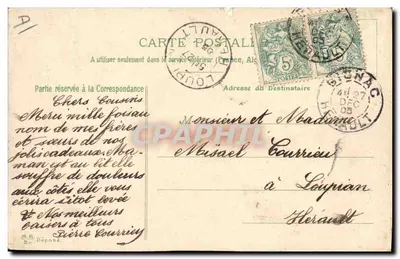 Bilhete postal antigo Fantasia O idioma dos selos Rússia Alemanha França Inglaterra Áustria Itália Noruega Grécia Suíça Mônaco Espanha Turquia — Verso
