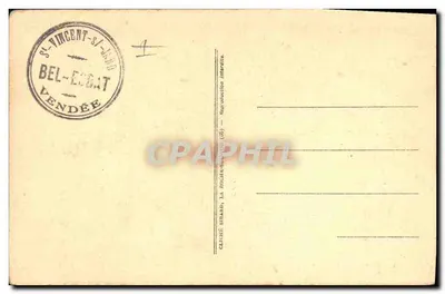 Stara pocztówka St Vincent sur Jard Portret pana G Clemenceau — Rewers
