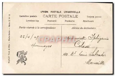 Salon 1905 — Étcheverry 'Confidence' — Raphael Tuck & Fils — Rewers