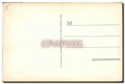 Tarjeta postal antigua Corrida de Toros — Suerte de vara. El Toro se lanza sobre el Picador — RM — Reverso
