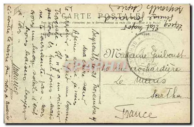 Croiseur cuirassé Waldeck-Rousseau — Marine Militaire Française — Guerre 1914-1918 — Verso