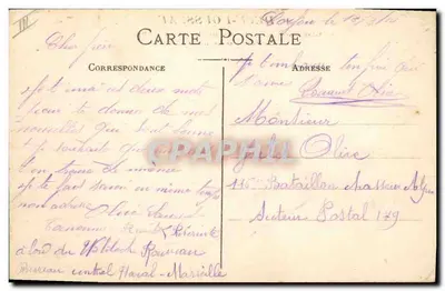 Waldeck-Rousseau — Cruiser de Couraça Fracês de Primeira Classe — por mar agitado — H. Bernard, 57 Rue Masenod, Marseille — Verso