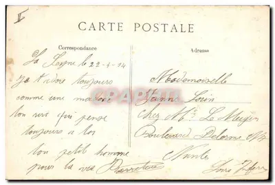 Marine Nationale — "Waldec-Rousseau", Croiseur-Cuirassé 14.000 tonnes — Éditeur ELP, n° 2059 — Verso
