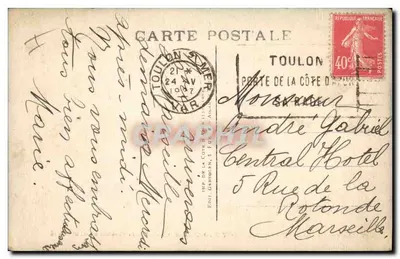 Waldeck-Rousseau — Cruiser-Blindado — Marinha Militar Francesa — Editor Gensouin, n°507 — Verso