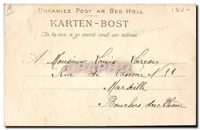Młoda kobieta z Bretanii — studium kapeluszy z Bretanii — kolekcja Villand, Quimper — Rewers