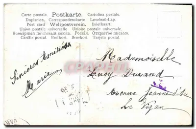 Ptaki w koszyku z kwiatami — las — wydawca nieznany — Rewers