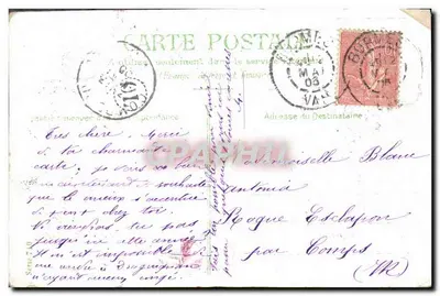 Roses et oiseaux — cadre floral avec texte imprimé et signature M.P. — éditeur 'CARTE POSTALE' (verso) — série 740 — Achterkant