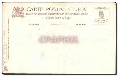 Croix et lys — Pamiątka pierwszej Komunii — Raphael Tuck & Fils, seria N°807 P — Rewers