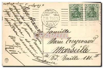 Winterlandschap — Nieuwjaar 1911 — uitgever niet zichtbaar — Achterkant