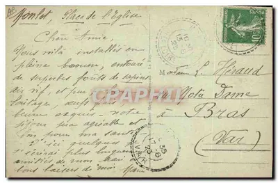 La Dentellière au petit Chapeau — seria 3549 — wydawca Le Puy — Rewers