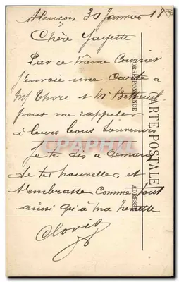 Alençon — Castelo e renda — Editor não visível — Verso