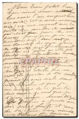 Bilhete postal antigo Fantasia O idioma das flores — Verso