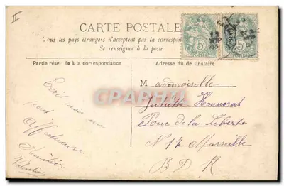 Jovem mulher com leque — Série 941 — Reuillinger Paris — Verso