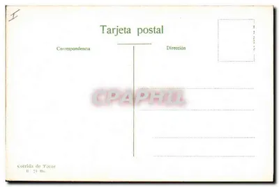 Corrida byków — Pase de muleta por alto — Corrida de Toros nr 71 m. — Rewers