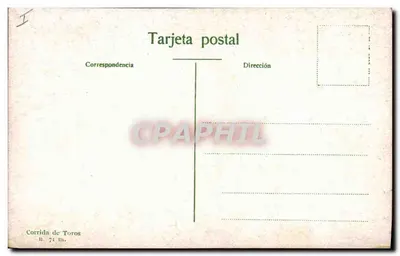 Corrida de toros — Le coup de mort — Corrida de Toros n° 71 m. — Verso
