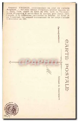 Geral Francês — Sir John Denton Pinkstone — Editor Eugène Pirou, n° 0.5 — Verso