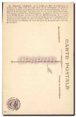 Generale Leman — Difensore di Liegi — Editore L.V.C. n° P.6 — Verso