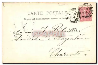 Jeune fille d'Elliant, près Quimper — Éditeur J. Boyer de Nancy — N° de série non visible — Rewers