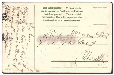 Bukiet fiołków — Przyjaźń oferuje je — wydawca nie widoczny — Rewers