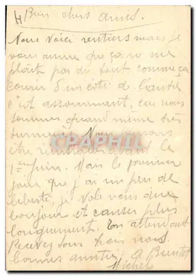 Mata de flores azuis — desenho a água forte — cerca de 1900 — Verso