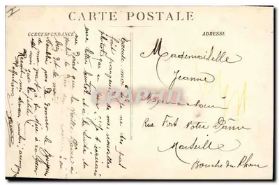Bukiet kwiatów — przypomnienie o przyjaźni — Pierre Cavalloni, 1912 — Rewers