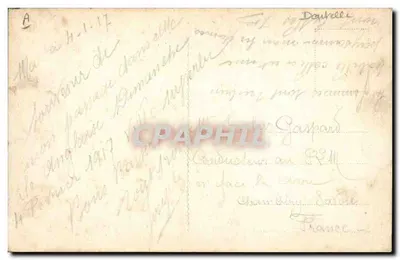 Femme cousant du dentelle — scène intérieure — éditeur TA — n° de série non visible — Verso