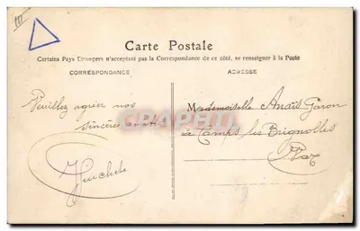 Souvenir Affectueux — M-F Paris, n°875 — Verso